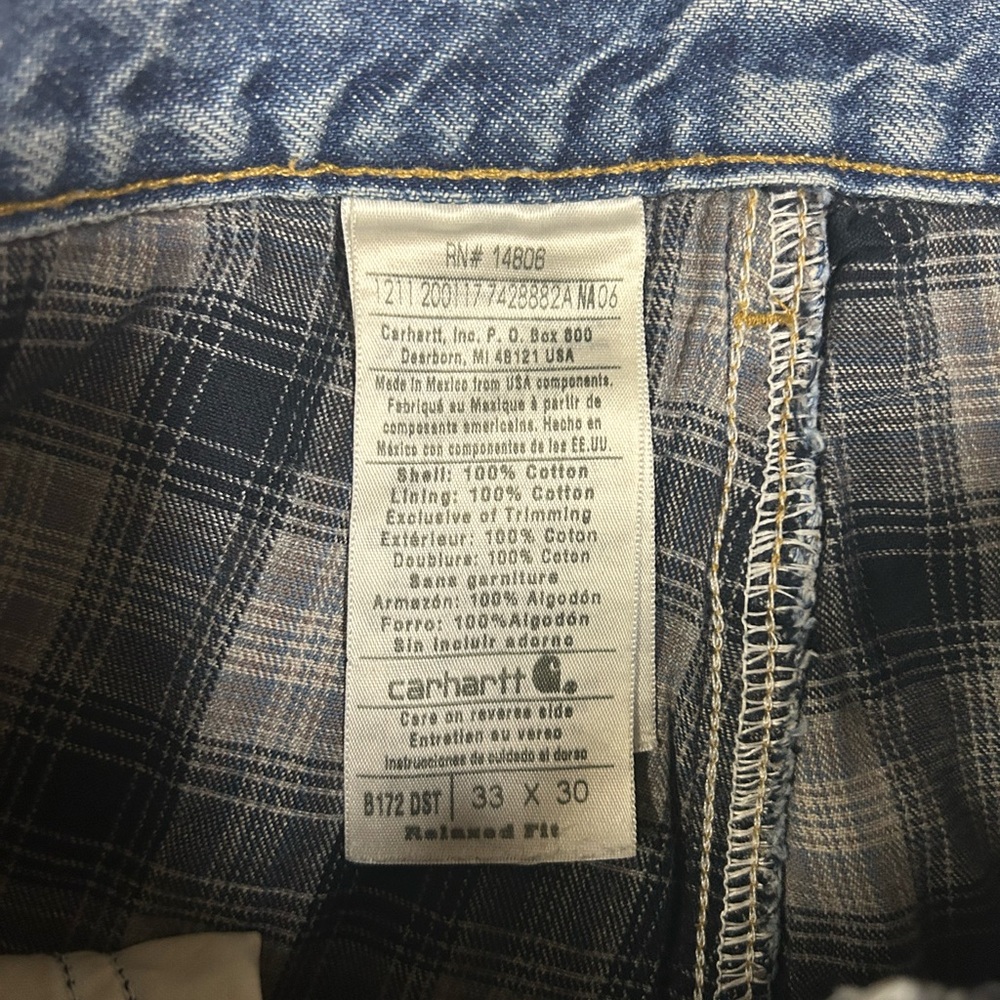 Carhartt flannel lined Jeans - Picture 2 of 4